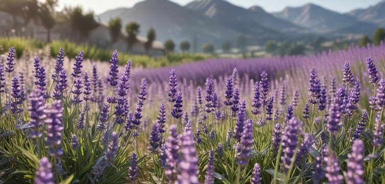 The sweet scent of blooming lavender fills the air on a warm summer day, bloom, flowers, warmth