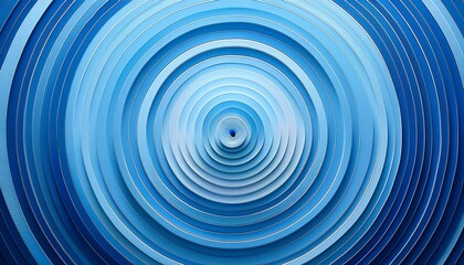 Abstract concentric circles in shades of blue. Hypnotic and calming.