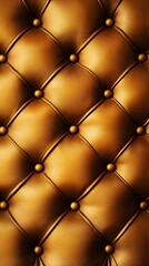 Fototapeta premium Gold Tufted Leather Upholstery Texture