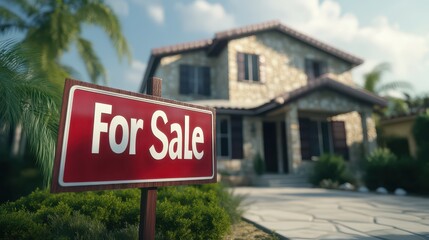 Obraz premium A house is prominently displayed with a 