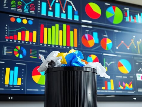 Data Analysis of Waste Management Trends and Recycling Impact: Visualization of Environmental Statistics with Bar Charts, Pie Charts, and Line Graphs Against Waste Disposal Practices

