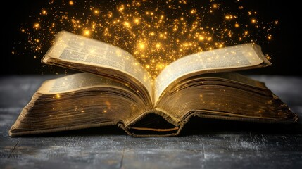 Obraz premium Magic Book: An Enchanting Tale Unveiled