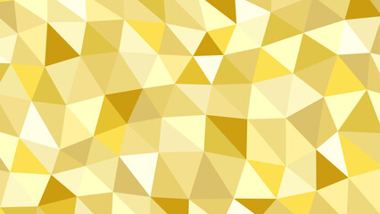 Fototapeta premium 黄色と金色をベースにした豪華なイメージなポリゴンの背景イラスト アスペクト比16：9バージョン