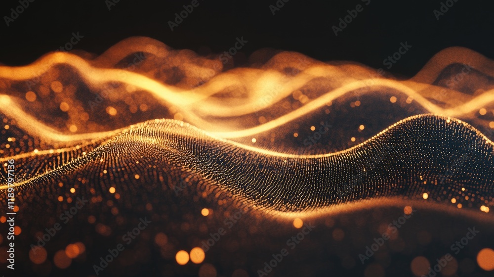 Poster a stylized image of business data streams flowing through a glowing grid.