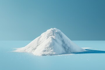 Clear Pixel Picture of Baking Soda on Blue Background