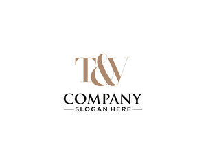 Elegant TV initials logo