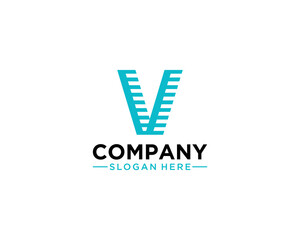 Fototapeta premium Accounting letter V logo