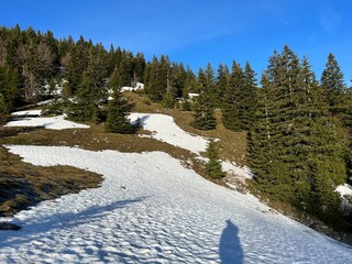 The last remnants of spring snow after a long and harsh mountain winter - Northern Velebit National...