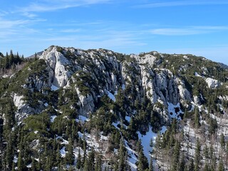 The last remnants of spring snow after a long and harsh mountain winter - Northern Velebit National...