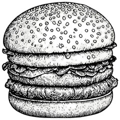 Burger Drawing Png