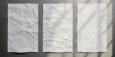Minimalist Abstract Textured White Paper Design Mockup for Promotion Advertising Template