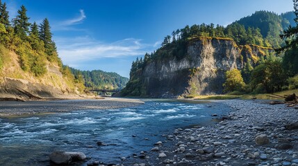 Serene River Gorge: Oregon Coast's Breathtaking Landscape