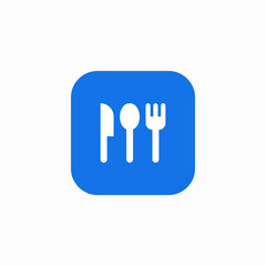 cutlery fork knife spoon icon sign vector