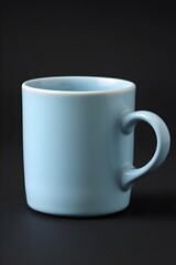 Obraz premium Minimalist Matte Blue Ceramic Mug