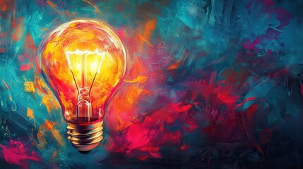 A vibrant illustration representing the concept of a bright idea and creative thinking.