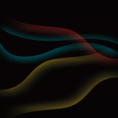 Colorful ambiance light wave in black background