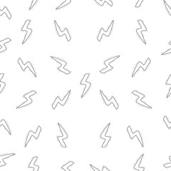 Electric thunderbolt seamless pattern for your dynamic design. Lightning repeat pattern. Thunderbolt seamless design