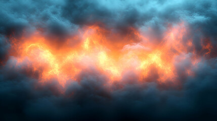 Fiery Cloudscape: A Dramatic and Intense Abstract Background