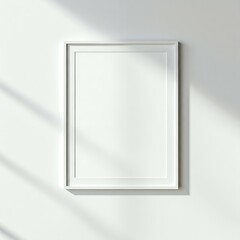 Empty White Frame Against a Light Background