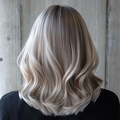 Fototapeta premium Wavy Blonde Hair: Style, Beauty, and Care