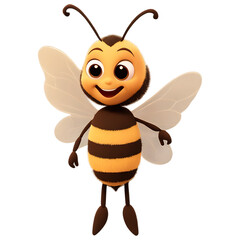 Bee Illustration Isolated on Transparent Background
