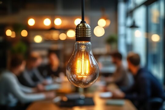 Creative Team Collaboration and Idea Generation in Modern Office Space