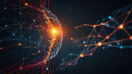 Abstract Image Of Big Data And AI Transforming Medicine, With Interconnected Lines