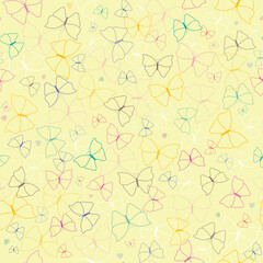 Yellow Repeat Butterfly Pattern