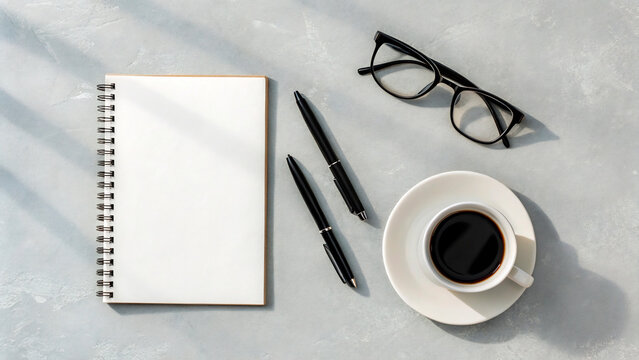 cup of coffee and notebook