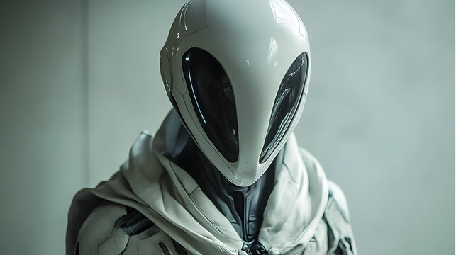 robotic alien white
