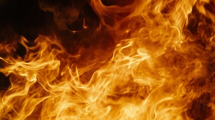 Fiery Inferno: A Blazing Fire Abstract