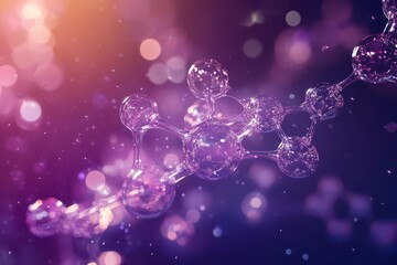 abstract digital illustration representing the interconnectivity of molecules in blockchain technology showcasing science in motion