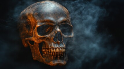 Fototapeta premium Dark smoky skull.