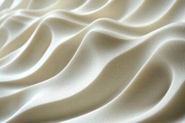 Obraz premium Elegant White Fabric Texture in Waves