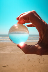 Lens Ball on Beach