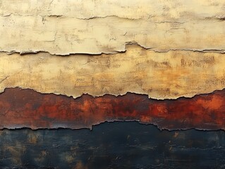 Naklejka premium Abstract textured layers of color resembling a natural landscape.