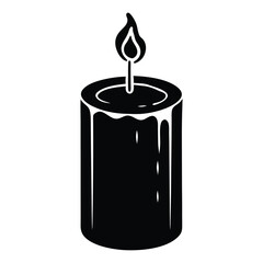 Lit Wax Candle Vector Beautiful Candle Illustrations for Creative Projects