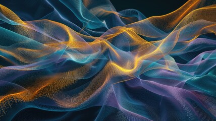 Explore a mesmerizing abstract design featuring flowing blue and purple waves. This dynamic and smooth visual effect creates a contemporary atmosphere perfect for digital and print use.