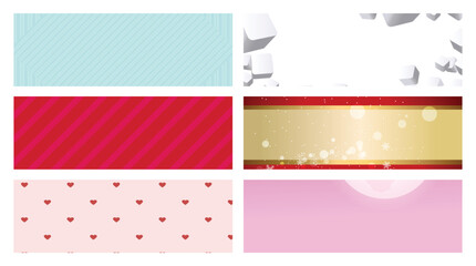 Set of colorful abstract backgrounds with different patterns.