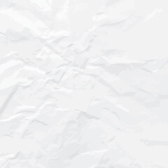 White crumpled paper texture background.