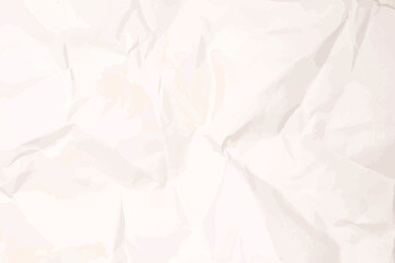 White crumpled paper texture background.
