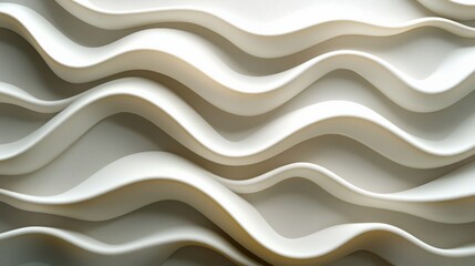 Fototapeta premium Elegant Wave Patterns in White Textures