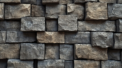 Obraz premium The texture of the wall is made from rectangular stone blocks, which can be used as an element for backgrounds or designs