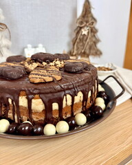 Vegane Torte Weihnachten Spekulatius Lebkuchen Schokolade Weihnachtstorte Backwerk backen Winter veganer Kuchen