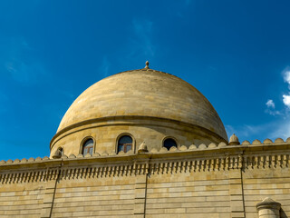 Fototapeta premium Muslim mosque in Buzovna settlement, Azerbaijan as seen in Aug 2024.
