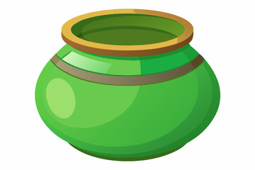  Beautiful and different color empty violate clay pot over white background vector art illustration