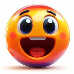 Fototapeta premium 3D Happy Emoticon Illustration