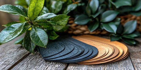 Green Fern Leaves Closeup