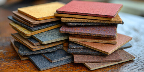 Stack of Old Vintage Tiles