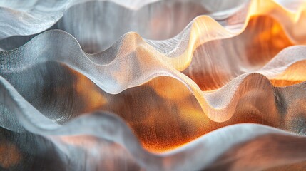 Obraz premium Textured Fabric in Soft Folds Capturing Light and Shadow Creates a Captivating Visual Experience